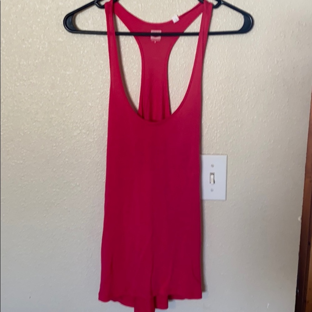 Pink, racer back tank top